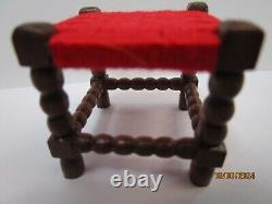 1 12 dolls house jacobean miniature chair and footstool