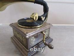 1 12 dolls house miniature vintage Boho Henning Gramphone Player