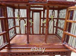 1 12 dolls house vintage miniature Jiayi birdcage and table for your pet birds