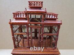 1 12 dolls house vintage miniature Jiayi birdcage and table for your pet birds