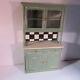 1/12 Scale Doll House Miniature Hand Painted Green Kitchen Hutch Dresser