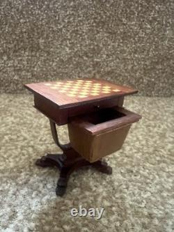 1/12th Dolls House Miniature Artisan Games Table Handmade