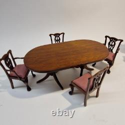 1/12th Scale Doll House, Furniture, Dining table and chairs Hadley Holgate ME29