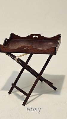 1/12th Scale Doll House Miniature, Escutcheon, Tray & Stand, Artisan Made, ME44