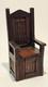 1/12th Scale Doll House Miniature, Furniture, Medieval, Chair, Commode Chair Me5