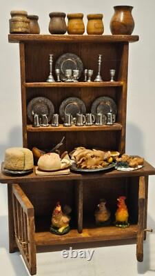 1/12th Scale Doll House Miniature, Furniture, Medieval, Dresser, Cabinet, ME1