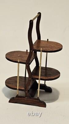 1/12th Scale Doll House Miniature, Furniture, Plate Stand / Step stool by ESCUTC