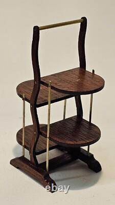 1/12th Scale Doll House Miniature, Furniture, Plate Stand / Step stool by ESCUTC