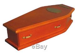 1/12th Scale Miniature Wooden Coffin Satin Lined New And Boxed Df849