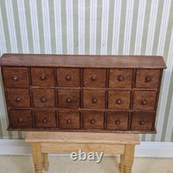1/12th scale Doll House, Wall Cabinet 18 Working small Drawers CHE26