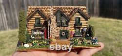 1/144th scale dollhouse miniatures completed and furnished with landscape