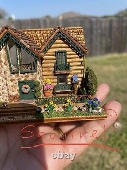 1/144th scale dollhouse miniatures completed and furnished with landscape