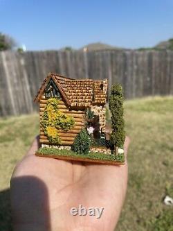 1/144th scale dollhouse miniatures completed and furnished with landscape