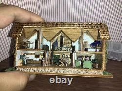 1/144th scale dollhouse miniatures completed and furnished with landscape