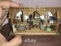 1/144th scale dollhouse miniatures completed and furnished with landscape