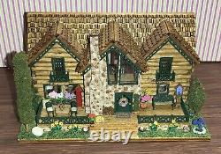 1/144th scale dollhouse miniatures completed and furnished with landscape