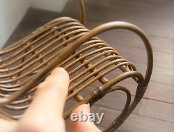 1/6 12inch Miniature Furniture Rattan Rocking Chair Doll House Action Figure