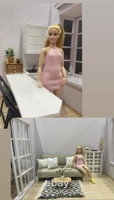 1/6 Scale Room Box Dollhouse Realstic Miniature