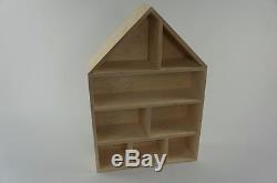 1 x Large Wooden Plain Dolls` House Decoupage Storage Unit Shelve Cabinet PD37