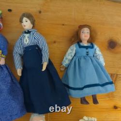 10x Lovely Vintage Dolls HOUSE Miniature 1/12 scale artisan porcelain figures