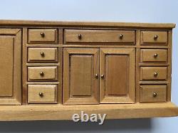 112 Doll House Miniatures Kitchen Oak Finish Furniture JBM RARE Find NIB