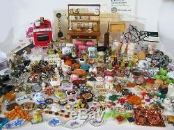 112 Dollhouse Kitchen LOT Pots Cake Dishes Bottles Plates Stove & ARTIST FOOD