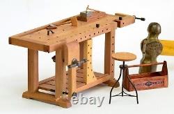 112 Miniature Carpenter Workbench Roubo Bench garage table dolls house workshop