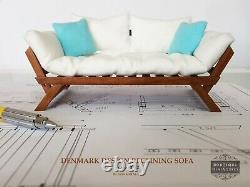 112 Miniature Reclining Sofa settee lounge seat Dolls house living room decor