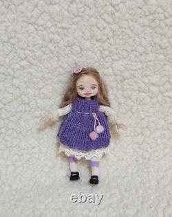 112 OOAK Dolls House Miniature Little Girl Doll