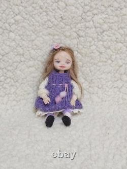 112 OOAK Dolls House Miniature Little Girl Doll