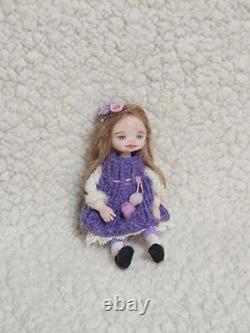 112 OOAK Dolls House Miniature Little Girl Doll