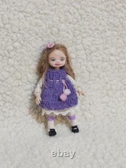 112 OOAK Dolls House Miniature Little Girl Doll