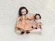 112 Ooak Dolls House Miniature Little Girl Doll, Toy Dolly & Wicker Settee