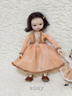 112 OOAK Dolls House Miniature Little Girl Doll, Toy Dolly & Wicker Settee