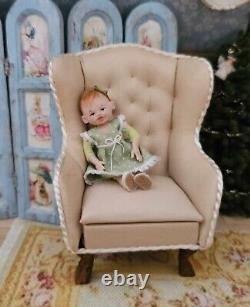 112 OOAK Miniature Dolls House Baby Toddler Girl Doll Artist Handmade