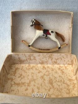 112 Scale Dolls House Miniature Artisan Rocking Horse on Bows Handmade Unique