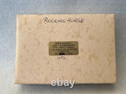 112 Scale Dolls House Miniature Artisan Rocking Horse on Bows Handmade Unique