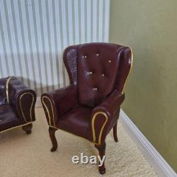 112th Scale, Dolls House, Furniture, Sofa and Arm Chair. Artisan Made QU01