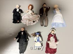 112th Scale Dolls House Miniatures Victorian Dolls Maid Chef Shopkeeper Toys