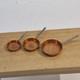 112th Scale Dolls House, Set Of 3 Solid Cooper Frying Pan Top Quality Vs07