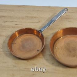 112th scale Dolls House, Set of 3 Solid Cooper Frying Pan Top Quality VS07
