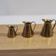 112th Scale Dolls House, Set Of 3 Solid Cooper Jugs British Made Vs06
