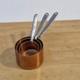 112th Scale Dolls House, Set Of 3 Solid Cooper Sauce Pan Top Quality Vs08