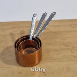 112th scale Dolls House, Set of 3 Solid Cooper Sauce Pan Top Quality VS08