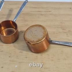 112th scale Dolls House, Set of 3 Solid Cooper Sauce Pan Top Quality VS08
