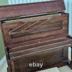 112th scale Dolls House. Upright Piano plus Stool British made Pre52