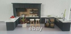 124 Scale Modern Doll House Full Miniature Kitchen