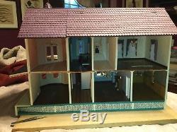 124 scale large Victorian painted lady dollhouse-rails/spindles need reglueing