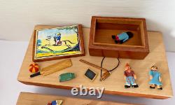 12th SCALE DOLLSHOUSE MINIATURE ARTISAN CHRIS STURGESS LIEF TOYBOX WITH TOYS