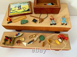 12th SCALE DOLLSHOUSE MINIATURE ARTISAN CHRIS STURGESS LIEF TOYBOX WITH TOYS
